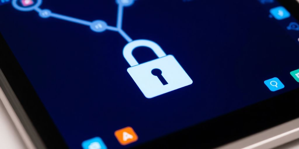 Smartphone und Tablet mit VPN-Symbol für mobile Sicherheit.