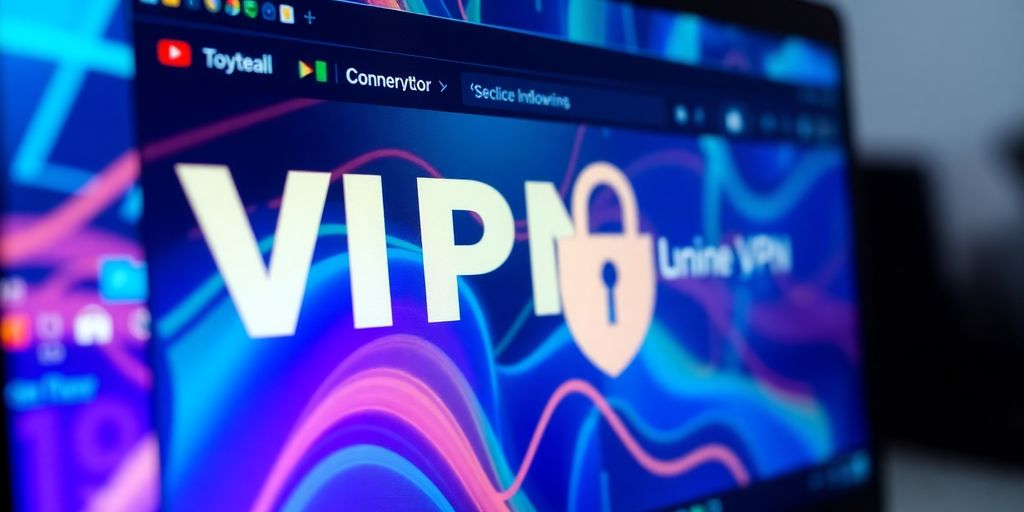 Nahaufnahme eines VPN-Interface auf einem Computerbildschirm.