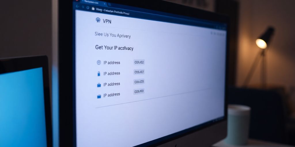 Nahaufnahme eines Computerbildschirms mit VPN-Oberfläche.