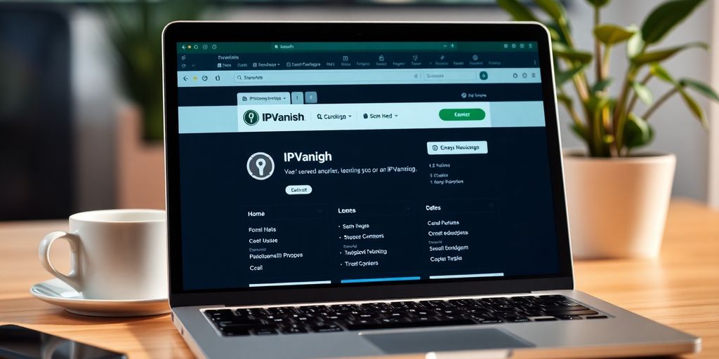 Laptop mit IPVanish VPN auf dem Bildschirm