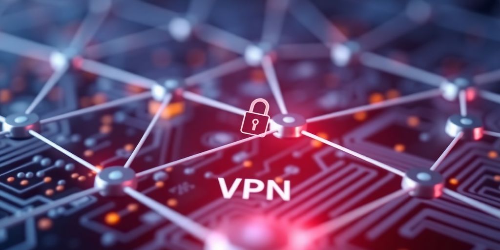Nahaufnahme eines digitalen Netzwerks mit einem Vorhängeschloss.