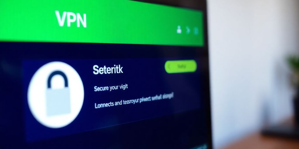 Bild eines VPN-Interfaces auf einem Computerbildschirm.